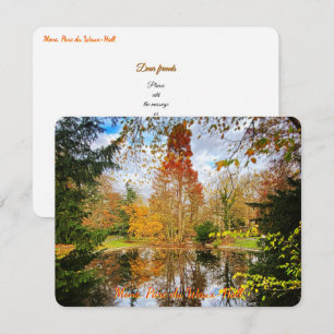 Beautiful Parc of Waux-Hall in Mons Belgium Holiday Card