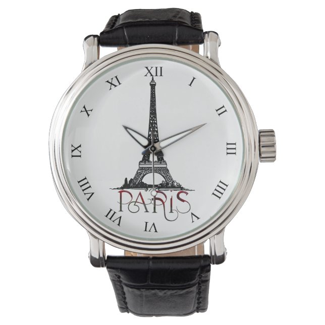Beautiful Paris, Eiffel Tower Vintage Watch (Front)