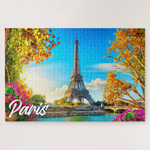 Beautiful Paris, France   Eiffel Tower Jigsaw Puzzle