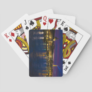 Beautiful Paris France Evening Skyline Playing Cards