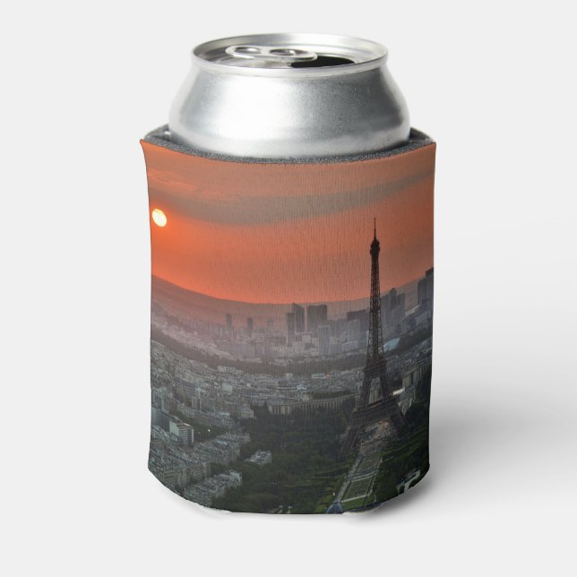 Beautiful Paris Sunset Can Cooler (Can Back)