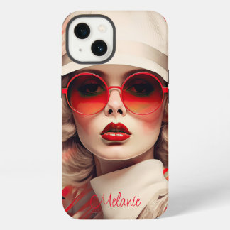 Beautiful Parisian Woman in sunglasses and hat iPhone 13 Case