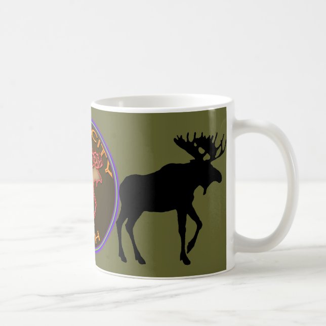 Beautiful Park City Moose Medallion Gear Coffee Mug (Right)