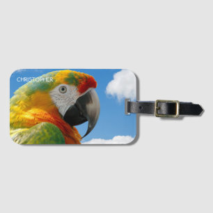 Beautiful Parrot Personalized Luggage Tag