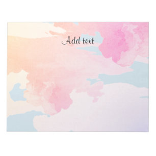 Beautiful pastel clouds template, customizable notepad