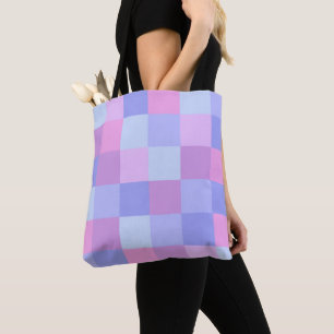 Beautiful Pastel Color Scheme Plaids Tote Bag