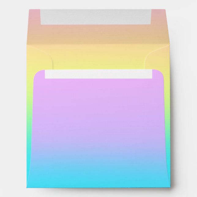 Beautiful Pastel Colourful Gradient Envelope (Back (Bottom))