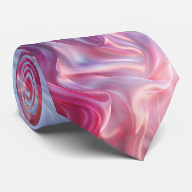 Beautiful Pastel Colours Elegant Silk Effect  Tie (Rolled)