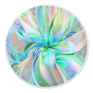 Beautiful Pastel Colours Fractal Ceramic Knob