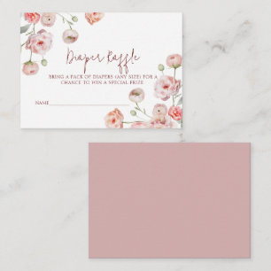 Beautiful Pastel Diaper Raffle for Baby Card