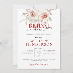 Beautiful Pastel Floral Wedding Shower Invitation