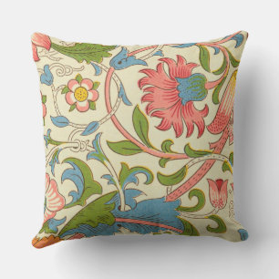 Beautiful pastel floral willam morris elegant throw pillow