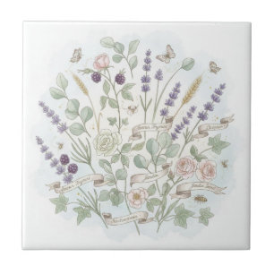 Beautiful Pastel French Country Kitchen Wall Tiles