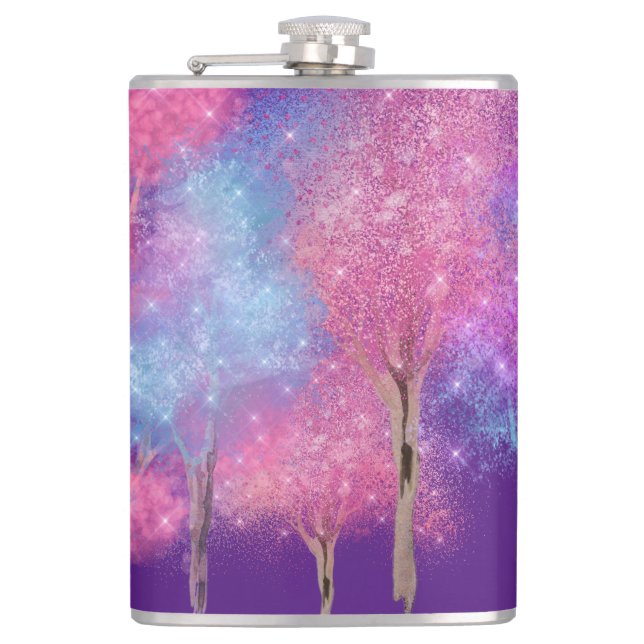 Beautiful Pastel Trees    Hip Flask (Front)