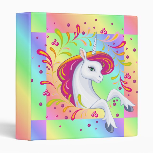 Beautiful Pastel Unicorn Binder (Front/Spine)