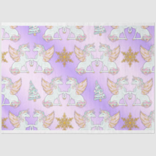 Beautiful Pastel Unicorn Christmas Tissue Paper