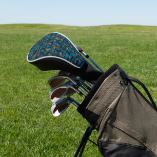 Beautiful Patchwork "Look" in Dark Teal Golf Head Cover