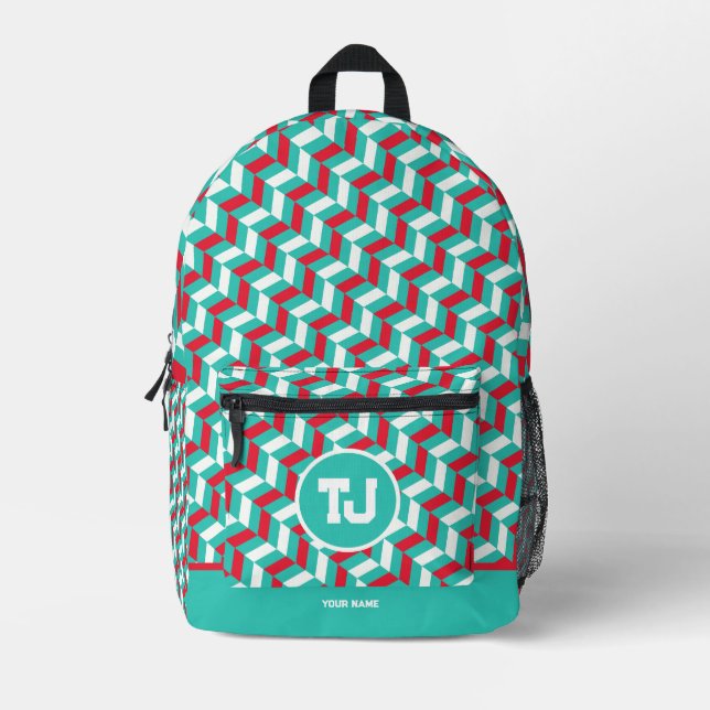 Beautiful Pattern Fun Basketball Printed Backpack (Front)