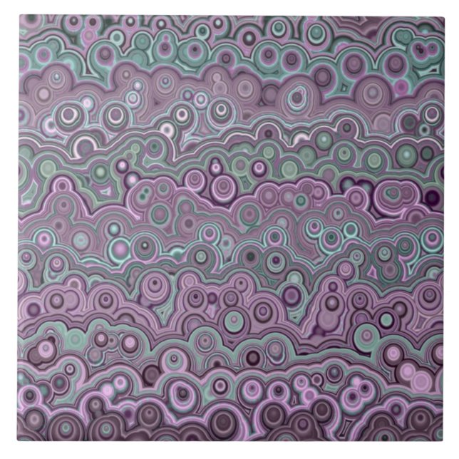 Beautiful pattern green purple  M1 Ceramic Tile (Front)