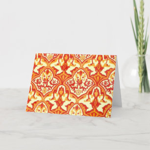 BEAUTIFUL PATTERN - RED & ORANGE CARD