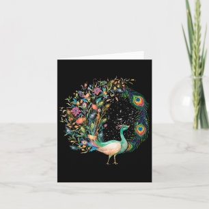 Beautiful Pea _ Colorful Bird _ Pea Feathers Card