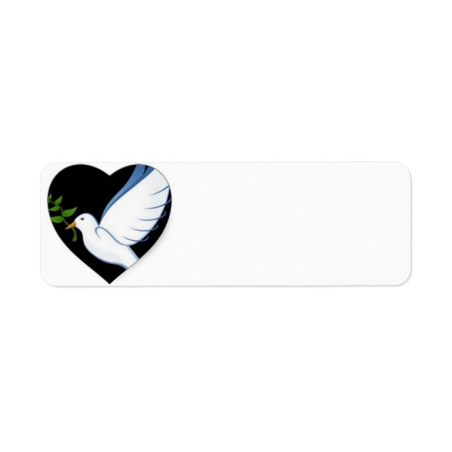 Beautiful Peace Dove Return Address Labels (Front)