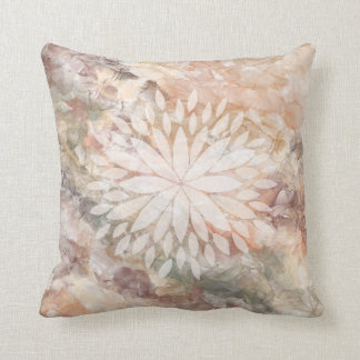 Beautiful peach and brown neutral throw pillow