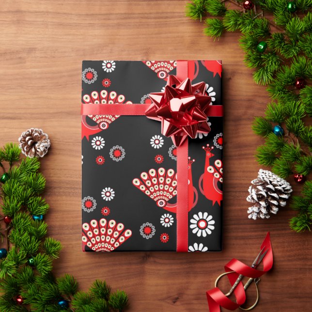 Beautiful Peacock Art  Wrapping Paper (Holiday Gift)