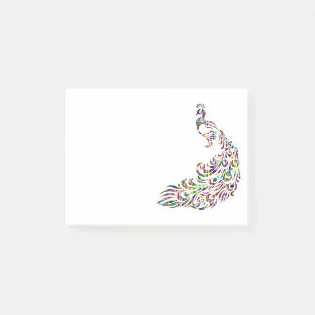 Beautiful Peacock Bird Post-It Notes (Front)