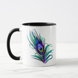 Beautiful Peacock Feather Mug