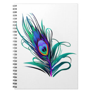 Beautiful Peacock Feather Notebook
