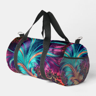 Beautiful Peacock Feathers Duffle Bag