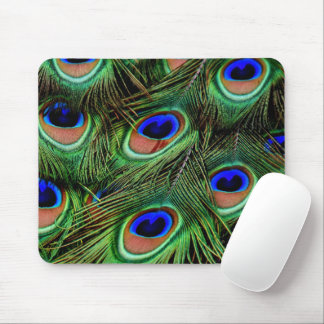 Beautiful Peacock Feathers Mouse Pad