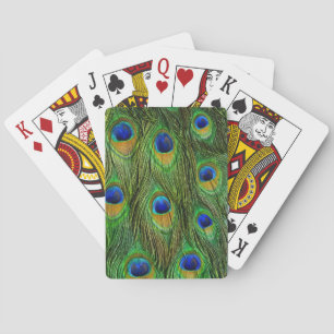 Beautiful Peacock Feathers Playing Cards