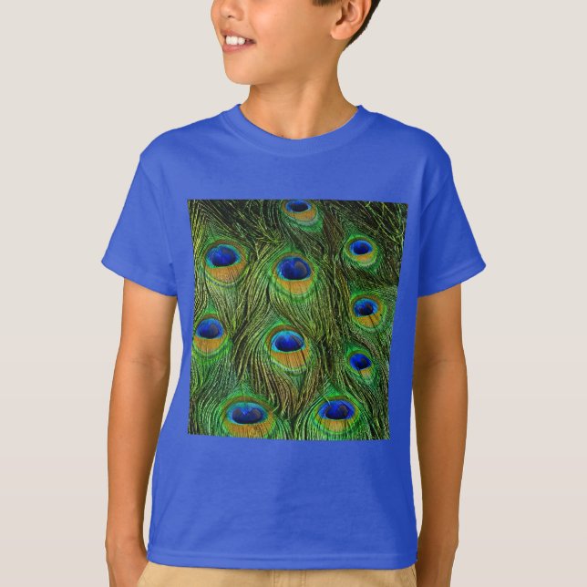 Beautiful Peacock Feathers T-Shirt (Front)