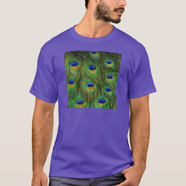 Beautiful Peacock Feathers T-Shirt (Front)