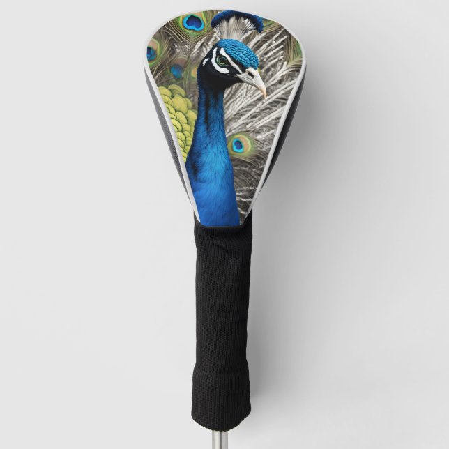 Beautiful Peacock Golf Head Cover (Front)
