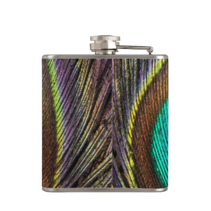 Beautiful Peacock Hip Flask