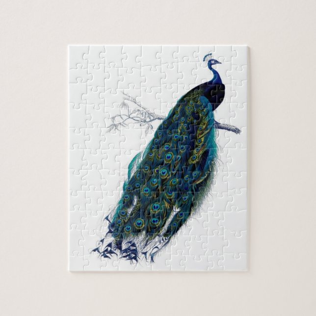 Beautiful peacock jigsaw puzzle (Vertical)