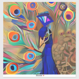 Beautiful Peacock laptop skin pad sticker bird