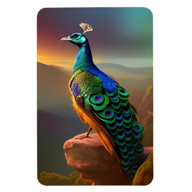 Beautiful Peacock  Magnet (Vertical)
