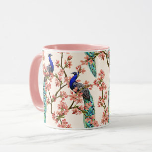 Beautiful Peacock Pattern Mug