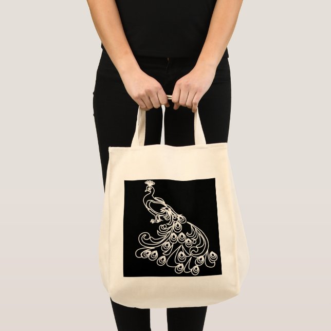 beautiful  peacock  tote bag (Front (Product))