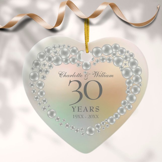 Beautiful Pearl 30th Anniversary Ceramic Ornament (Creator Uploaded)