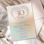 Beautiful Pearl Heart 30th Wedding Anniversary Invitation<br><div class="desc">Featuring a beautiful heart of pearls,  this chic 30th wedding anniversary invitation can be personalized with your special pearl anniversary information on a pearl background. Designed by Thisisnotme©</div>