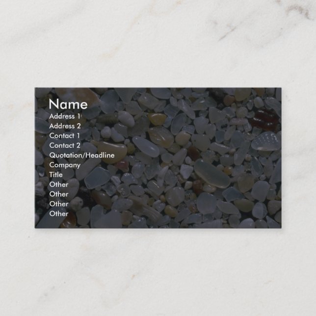 Beautiful Pebbles from Mazatlan, Mexico Business Card (Front)