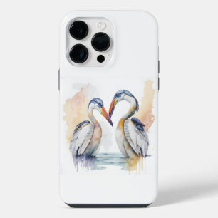 Beautiful Pelican Couple, Pelican Love Bonds iPhone 14 Pro Max Case