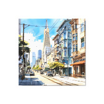 Beautiful pen and ink sketch of San Francisco