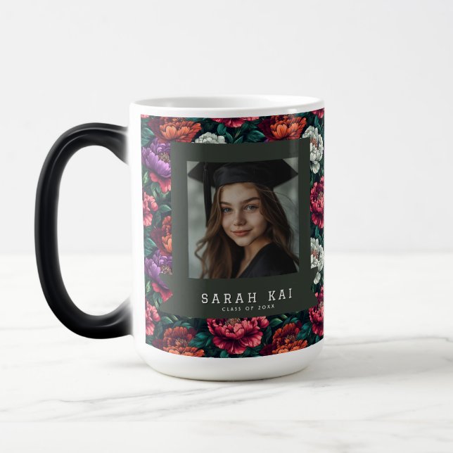 Beautiful Peonies Flower Certified Engineer Magic Mug (Left)