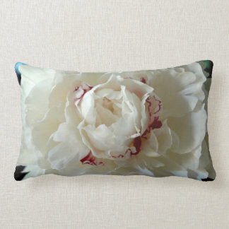 Beautiful Peony Bloom Lumbar Pillow